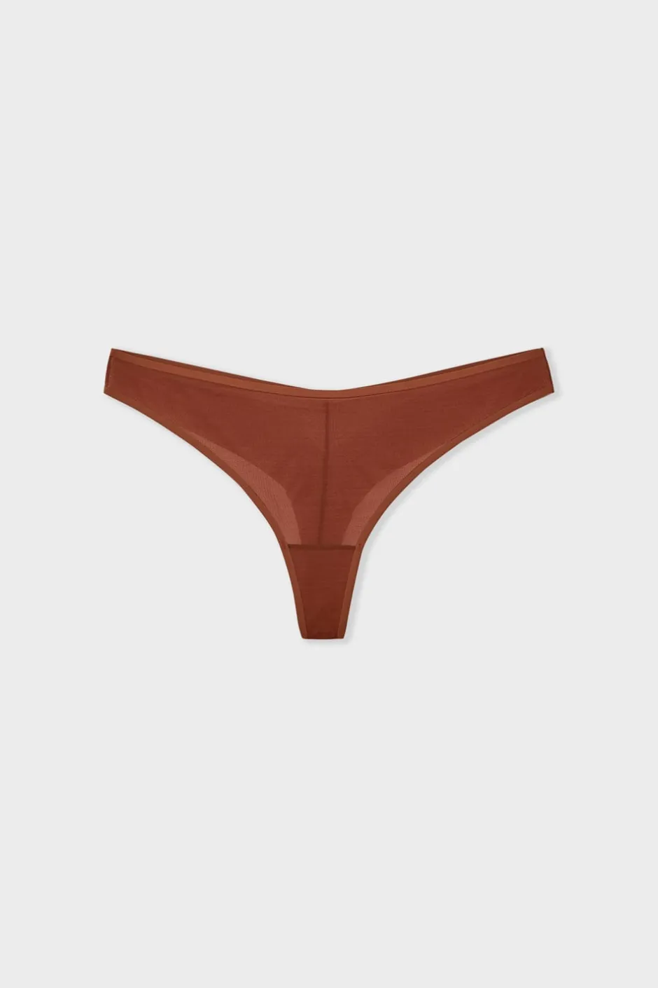 ETAM Braguitas Novias|Braguitas Invisibles|Tanga de malla MARRÓN