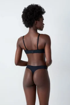 ETAM Braguitas Invisibles|Tanga|Tanga de microfibra NEGRO