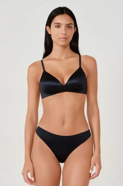 ETAM Braguitas Invisibles|Tanga Brasileño|Tanga de microfibra NEGRO