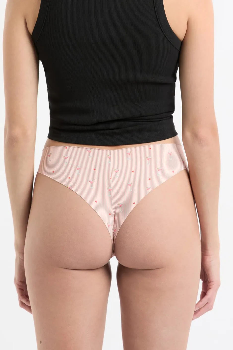 ETAM Tanga Brasileño|Braguitas Party|Tanga de microfibra sin costuras con motivos BLUSH
