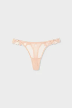 ETAM Braguitas Sexy|Tanga|Tanga de tul ROSA EMPOLVADO