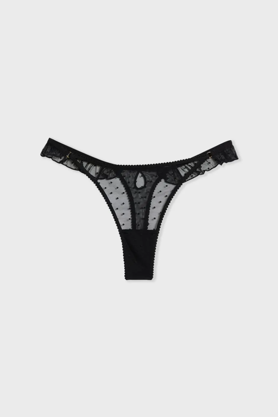 ETAM Tanga|Braguitas Party|Tanga de tul NEGRO