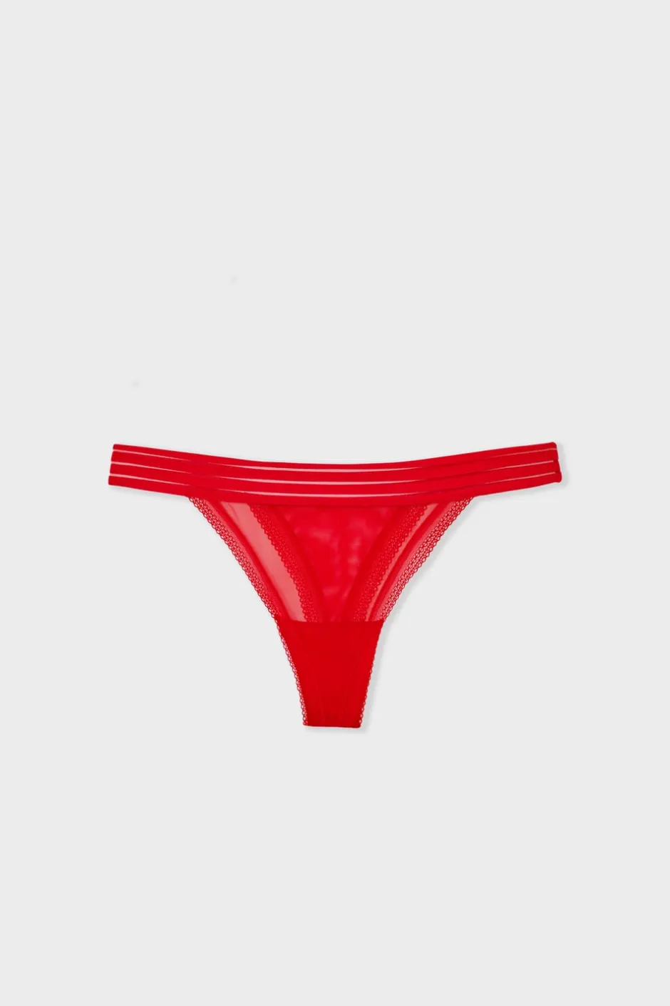 ETAM Tanga|Tanga de tul BERMELLÓN
