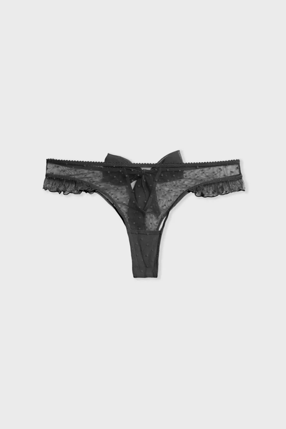ETAM Braguitas Sexy|Tanga Brasileño|Tanga de tul NEGRO