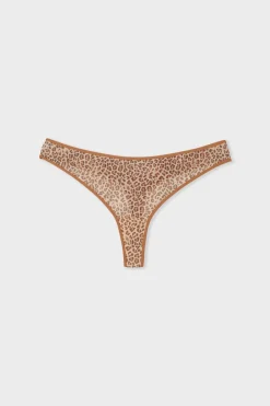 ETAM Braguitas Invisibles|Tanga|Tanga de tul ESTAMPADO FONDO ROSA