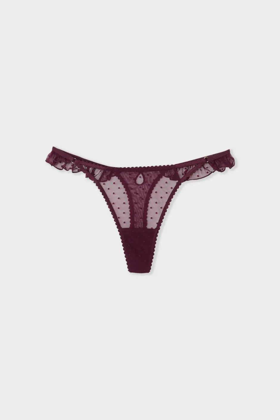 ETAM Braguitas Sexy|Tanga|Tanga de tul MORADO