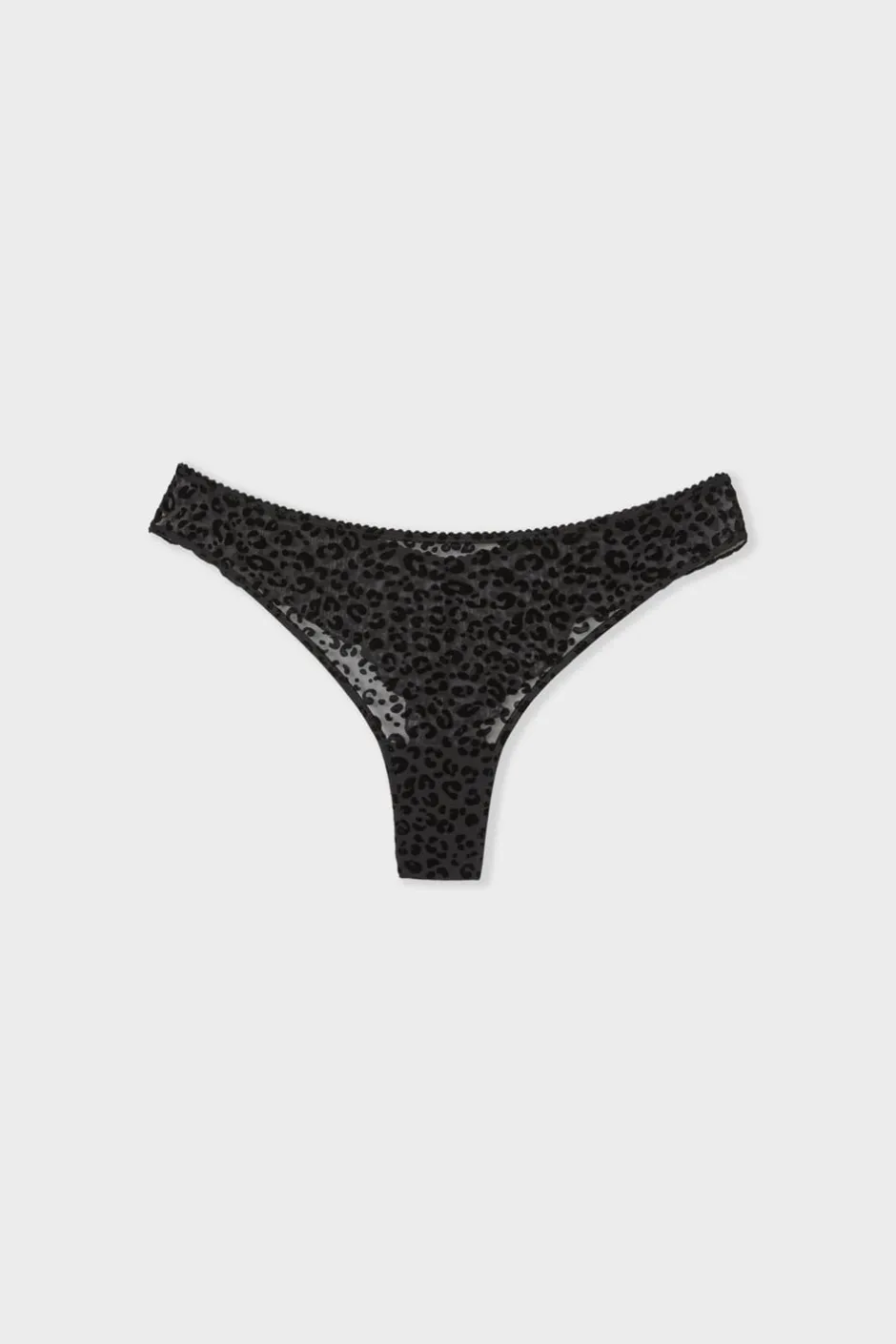 ETAM Tanga Brasileño|Tanga de tul NEGRO