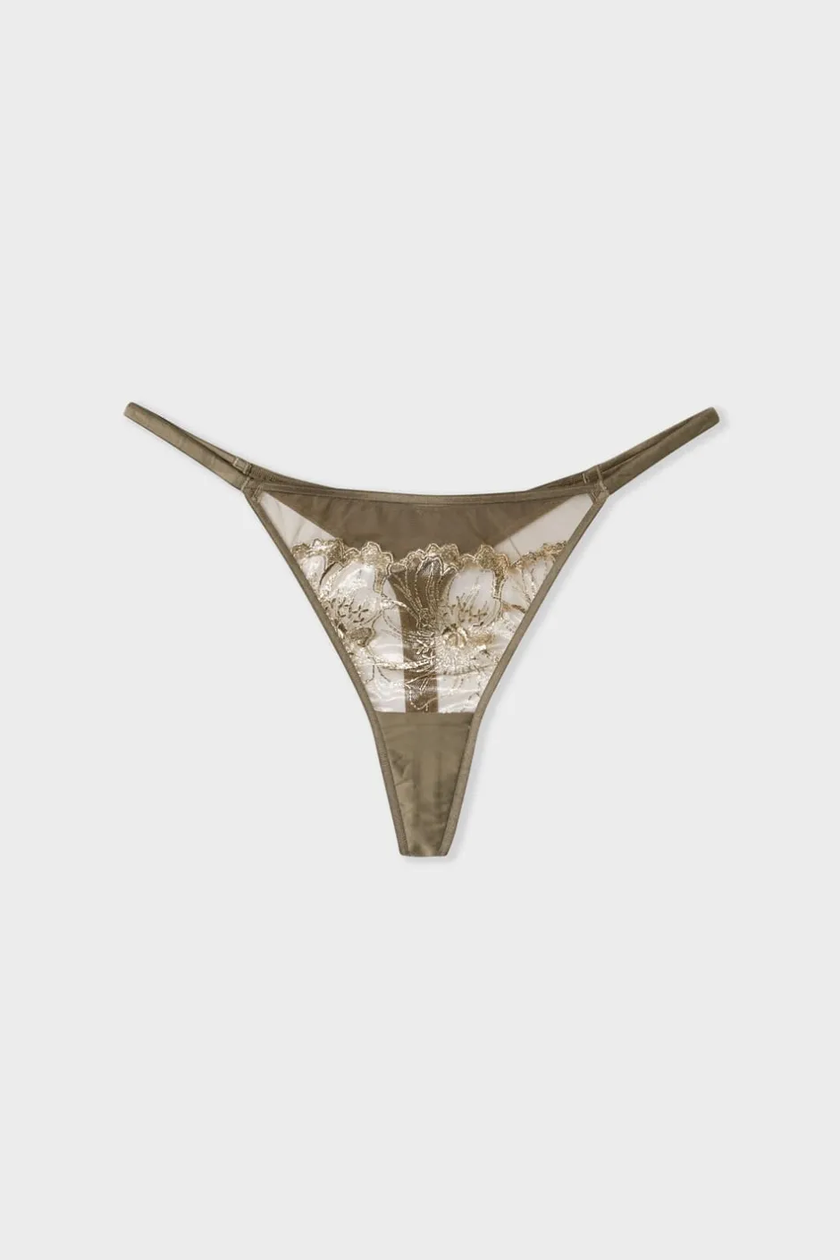 ETAM Tanga|Novedades Braguitas|Tanga de tul bordado COBRE