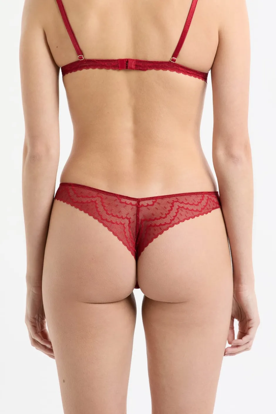 ETAM Braguitas Encaje|Tanga Brasileño|Tanga en dentelle ROUGE