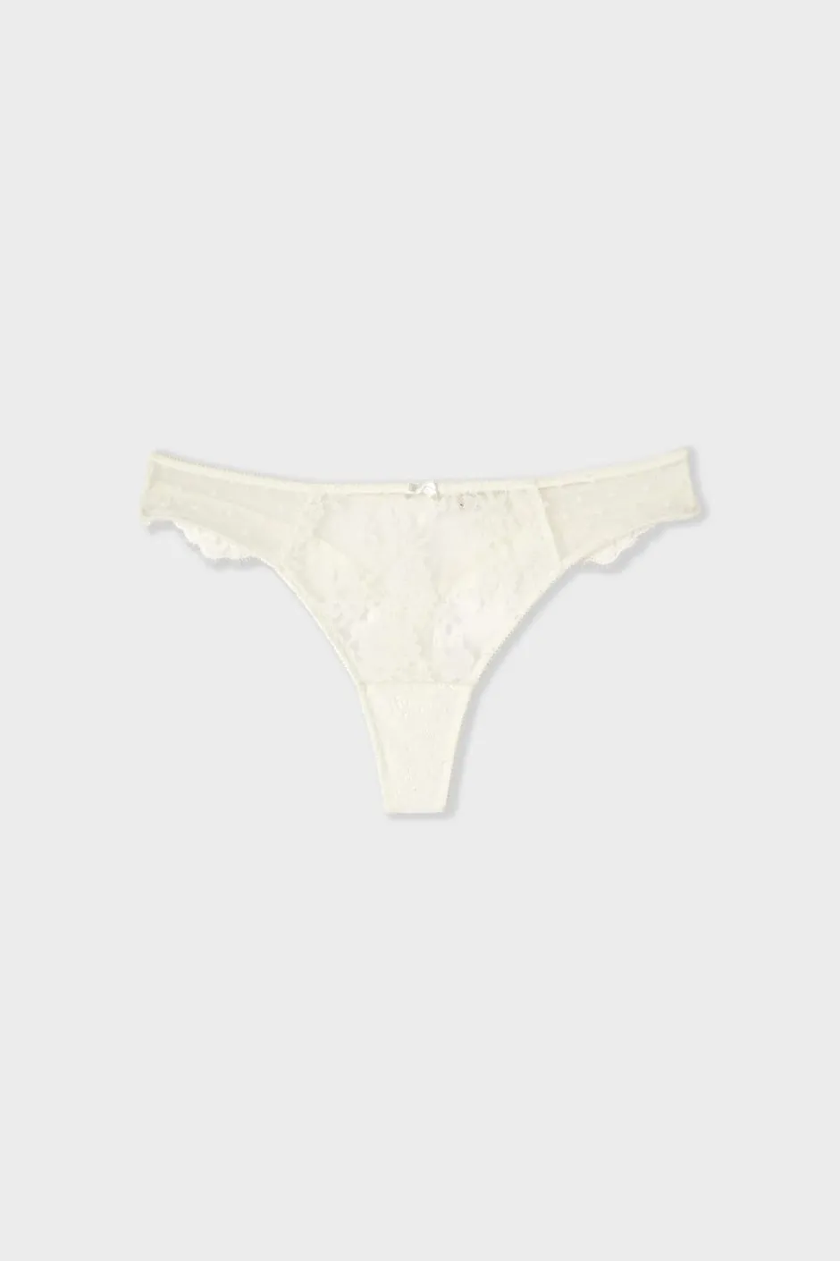 ETAM Braguitas Encaje|Tanga Brasileño|Tanga en dentelle ECRU