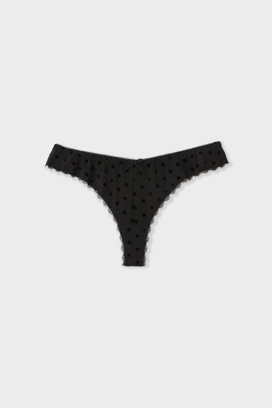 ETAM Tanga Brasileño|Braguitas Party|Tanga liso NEGRO