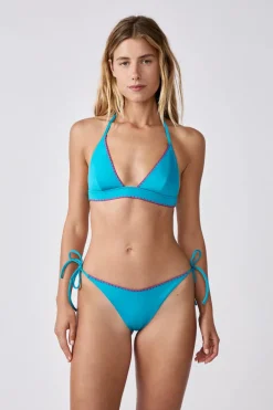 ETAM Triángulos|Top bikini triangular VERDE