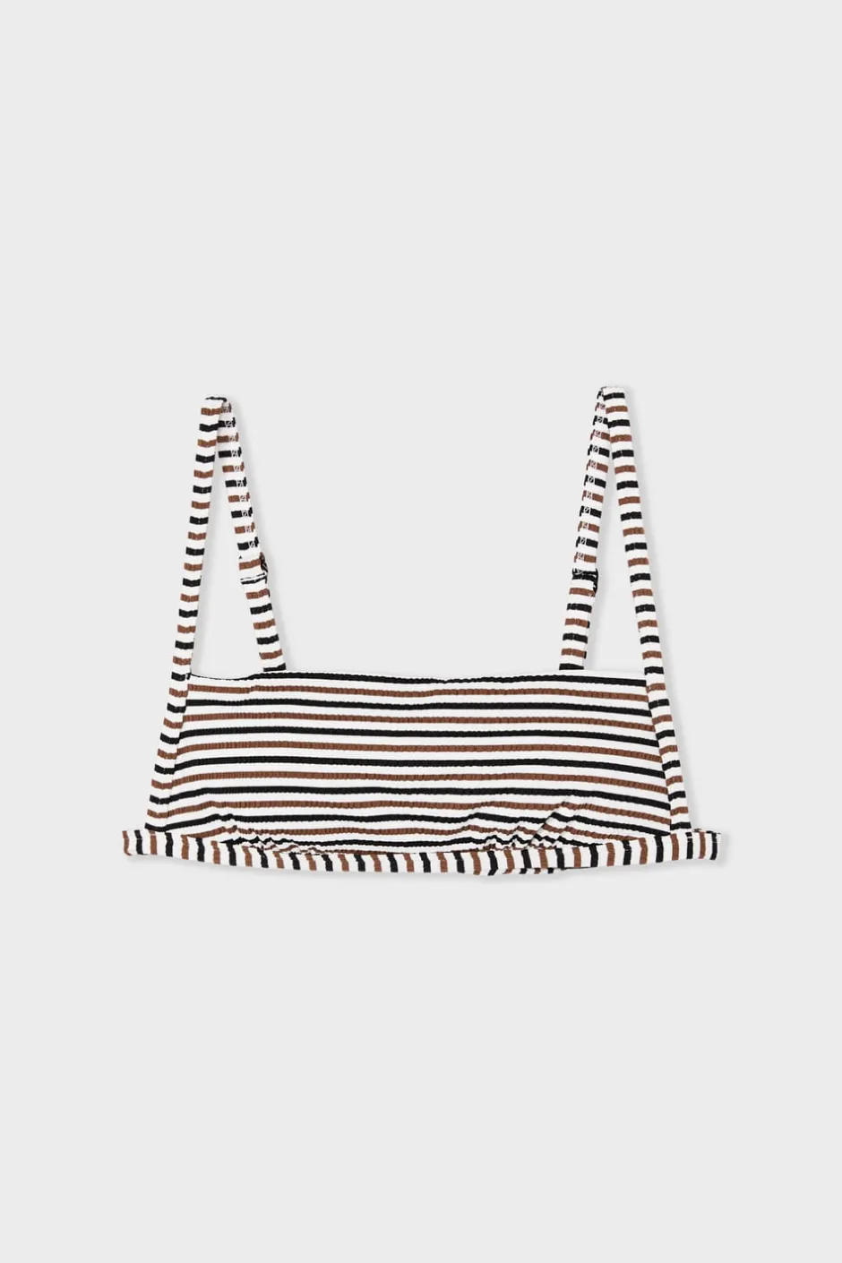 ETAM Bandeau|Top bikini a rayas con lazada MULTICOLOR