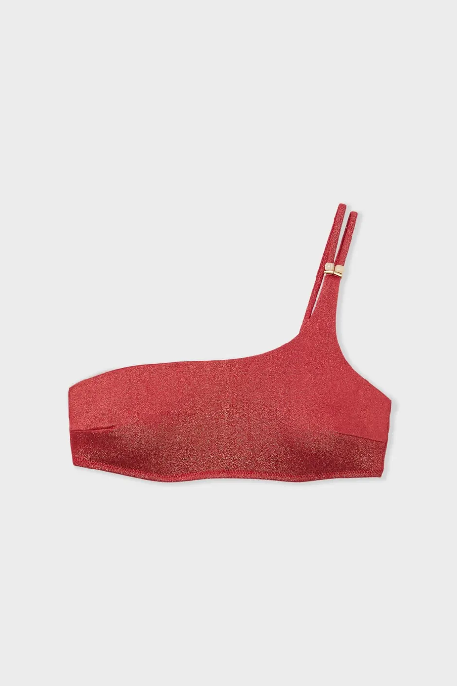 ETAM Tops Brassiere|Top bikini asimétrico brillante NARANJA