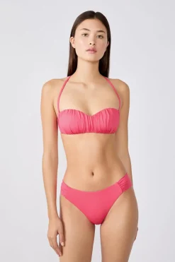 ETAM Bandeau|Top bikini bandeau con tirantes removibles ROSA