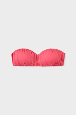 ETAM Bandeau|Top bikini bandeau con tirantes removibles ROSA