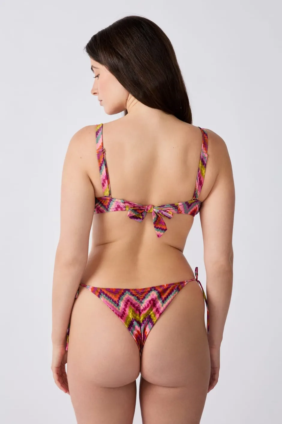 ETAM Con Aro|Top bikini bandeau estampado ROSA