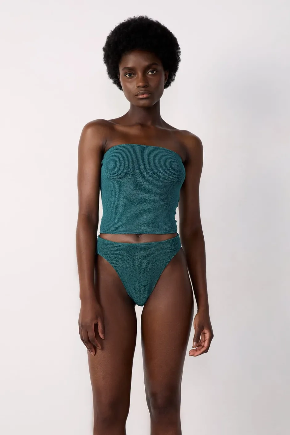ETAM Bandeau|Top bikini triangular VERDE