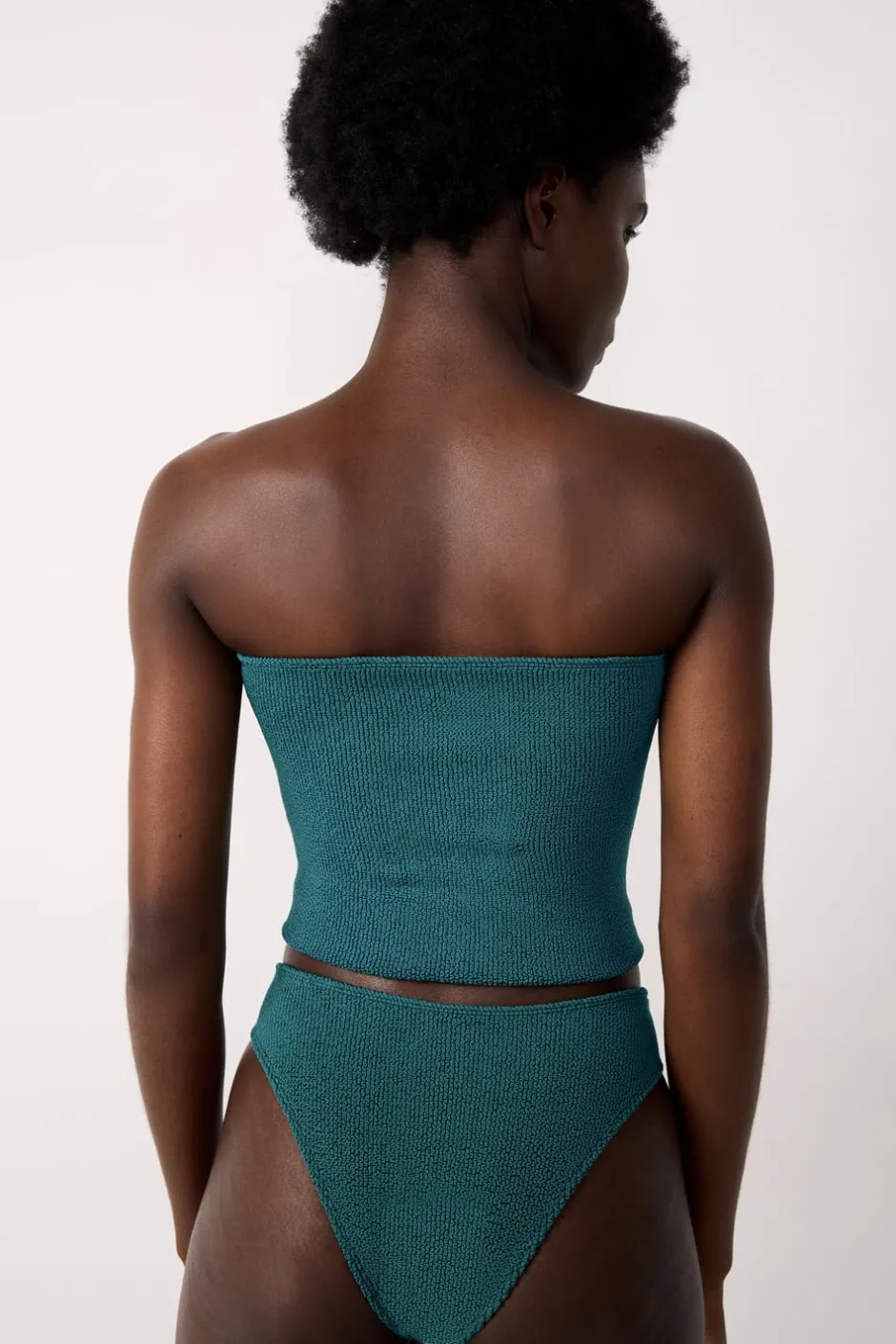 ETAM Bandeau|Top bikini triangular VERDE