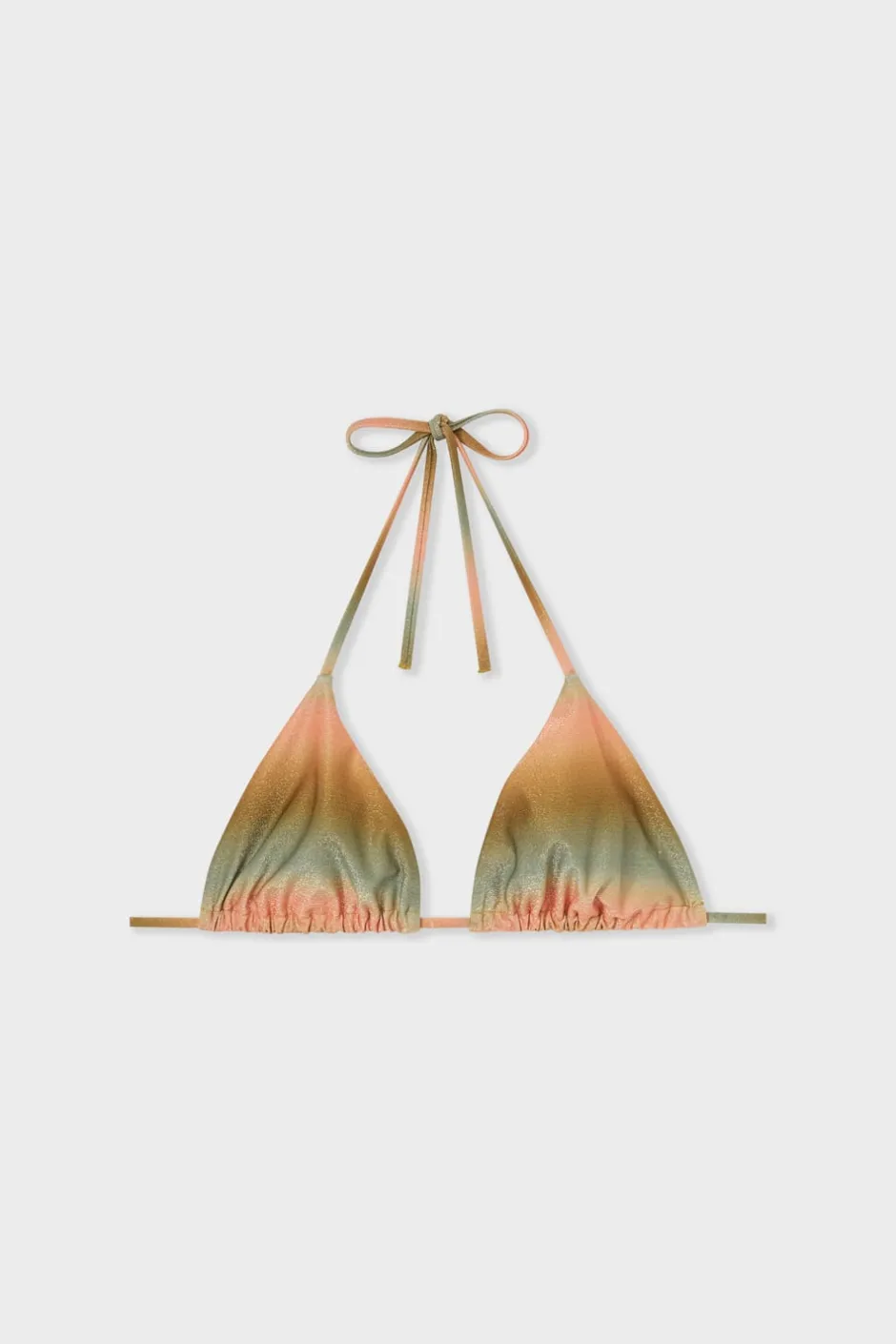 ETAM Triángulos|Top bikini triangular brillante ESTAMPADO