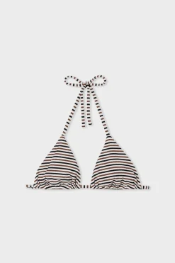 ETAM Triángulos|Top bikini triangular con rayas MULTICOLOR