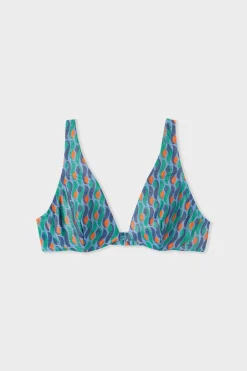 ETAM Con Aro|Triángulos|Top bikini triangular con aros IMP FD NARANJA
