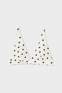 ETAM Triángulos|Top bikini triangular detalle de lunares ESTAMPADO