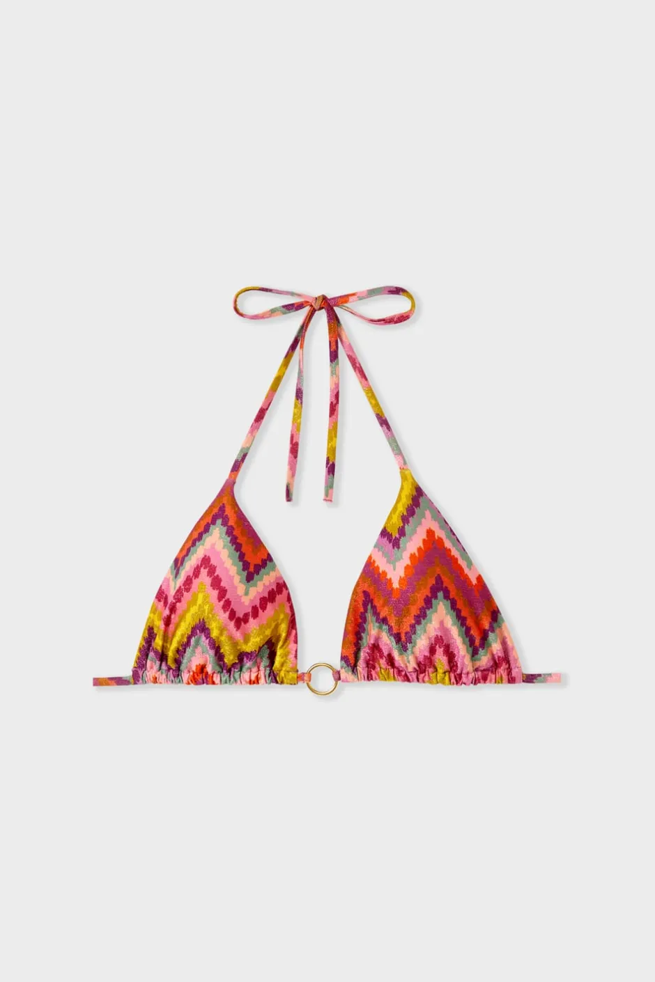 ETAM Triángulos|Top bikini triangular ESTAMPADO