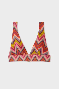 ETAM Triángulos|Top bikini triangular ESTAMPADO