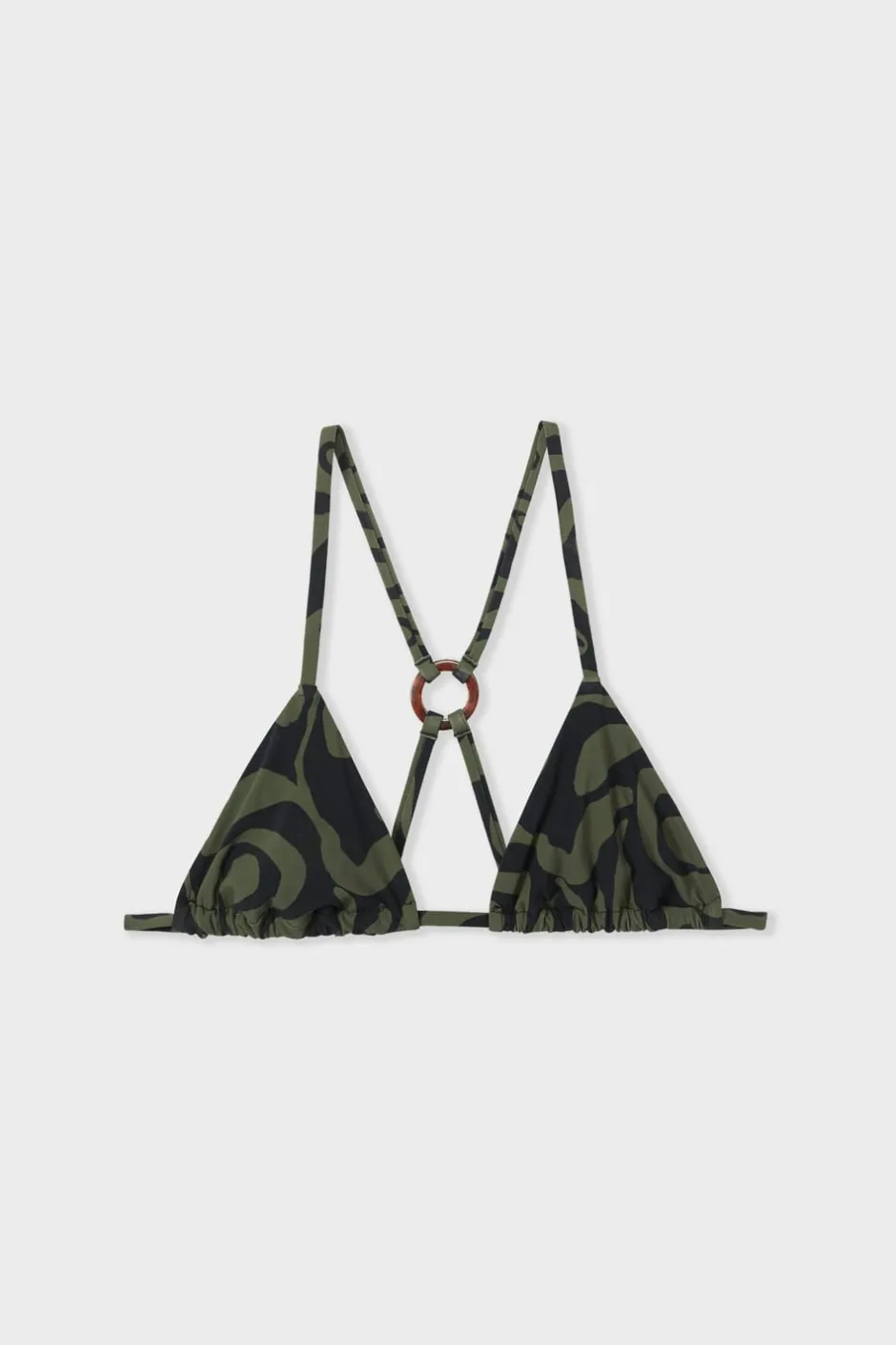 ETAM Triángulos|Top bikini triangular ESTAMPADO