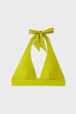 ETAM Triángulos|Top bikini triangular sin aros AMARILLO ÁCIDO