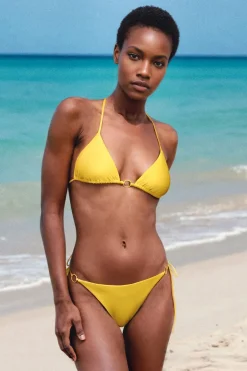 ETAM Triángulos|Top bikini triangular sin aros AMARILLO SOL