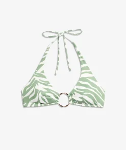 ETAM Triángulos|Top bikini triángulo con detalle de anillas La modelo mide 1m75 y viste S