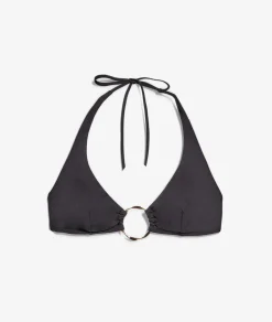 ETAM Triángulos|Top bikini triángulo con detalle de anillas La modelo mide 1m75 y viste S
