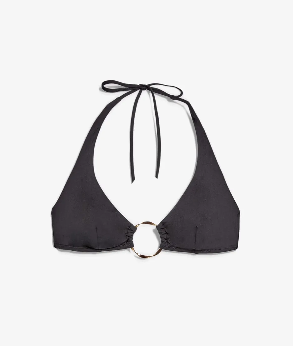 ETAM Triángulos|Top bikini triángulo con detalle de anillas La modelo mide 1m75 y viste S