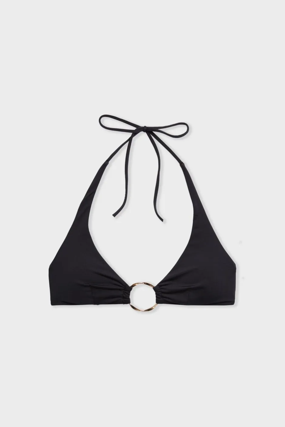ETAM Triángulos|Top bikini triángulo con detalle de anillas La modelo mide 1m75 y viste S