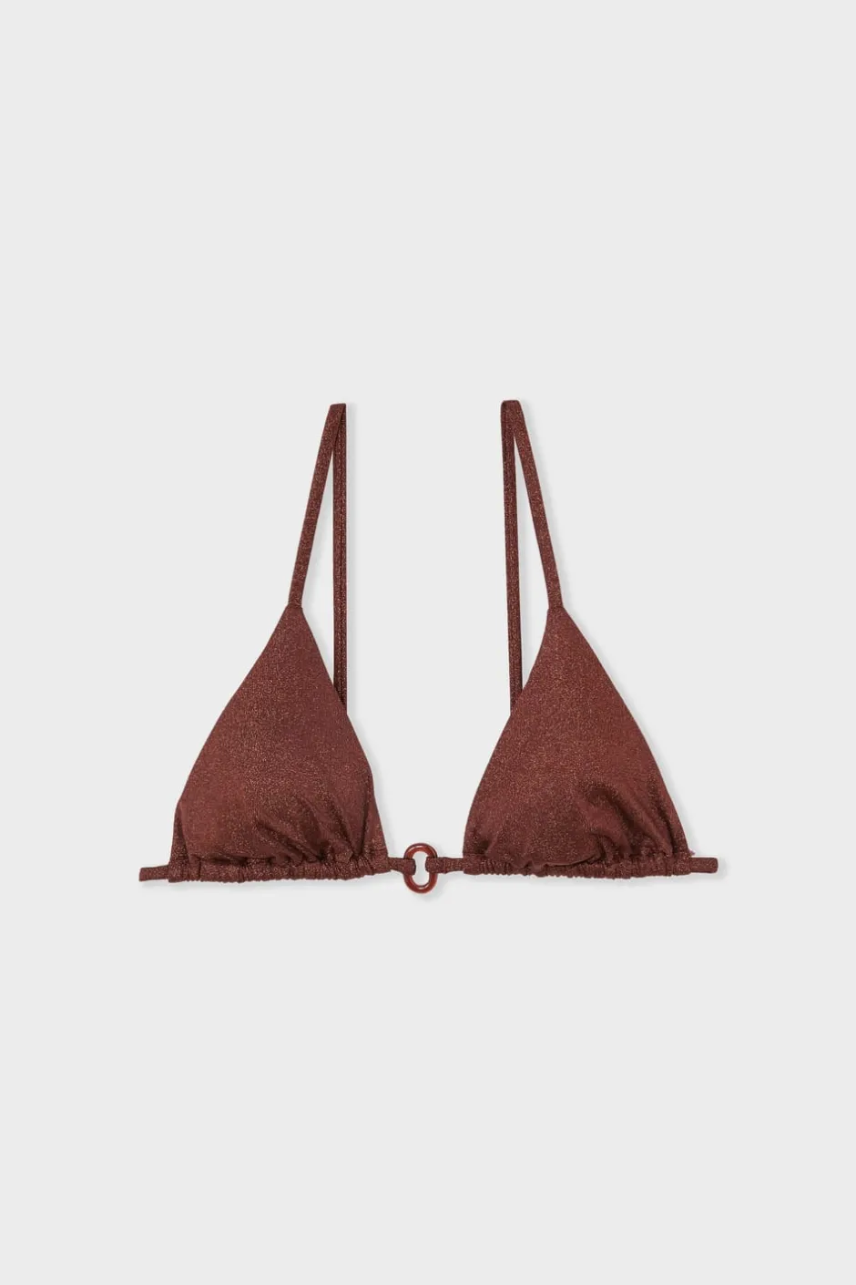 ETAM Triángulos|Top de bikini triangular CHOCOLATE