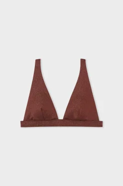 ETAM Triángulos|Top de bikini triangular CHOCOLATE