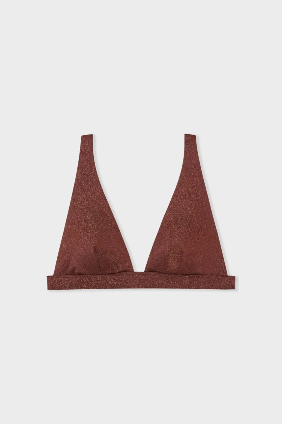 ETAM Triángulos|Top de bikini triangular CHOCOLATE