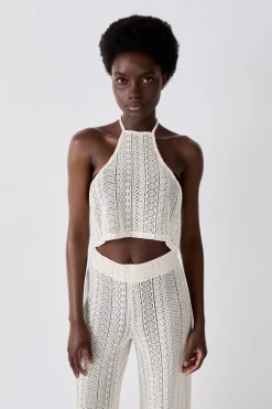 ETAM Túnicas Y Vestidos De Playa|Top de ganchillo CRUDO