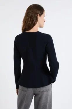 ETAM Chaquetas|Top de manga larga con botones dorados TINTA