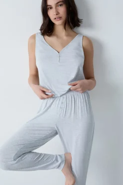 ETAM Partes De Arriba De Pijama|Los Pijamas Más Responsables|Top de pijama GRIS CLARO
