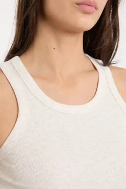 ETAM Los Pijamas Más Responsables|Pijamas Esenciales|Top de pijama de cuello redondo con algodón BEIGE