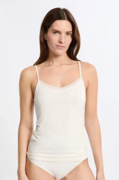 ETAM Colección Térmica|Pijamas Esenciales|Top de tejido térmico CRUDO