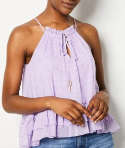 ETAM Cuello Redondo|Estampadas|Top sin tirantes IMP FD MAUVE.