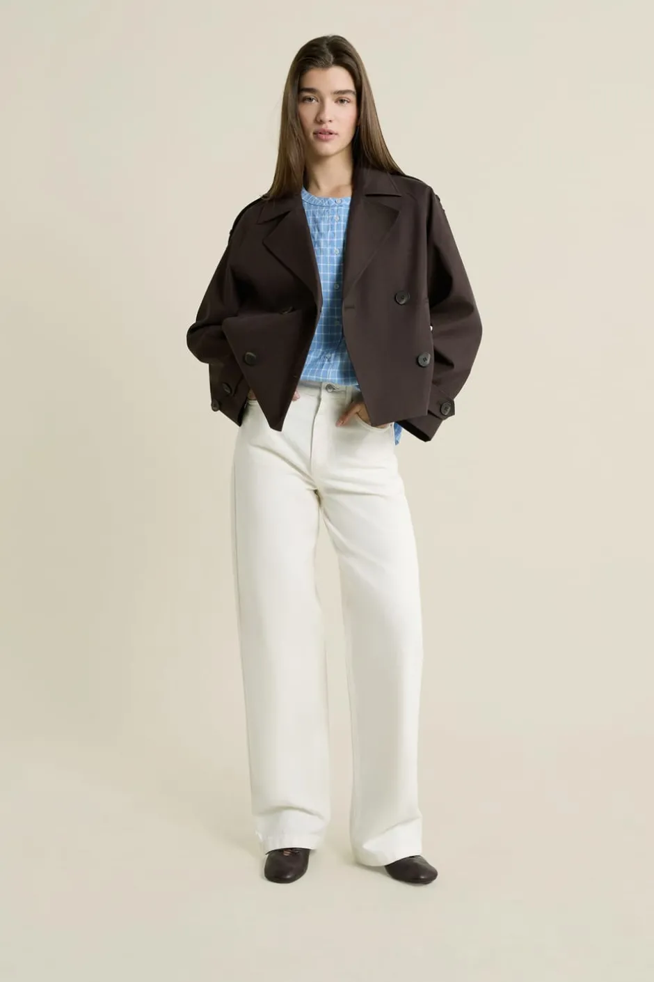 ETAM Abrigos Cortos|Gabardinas|Trench court MARRON