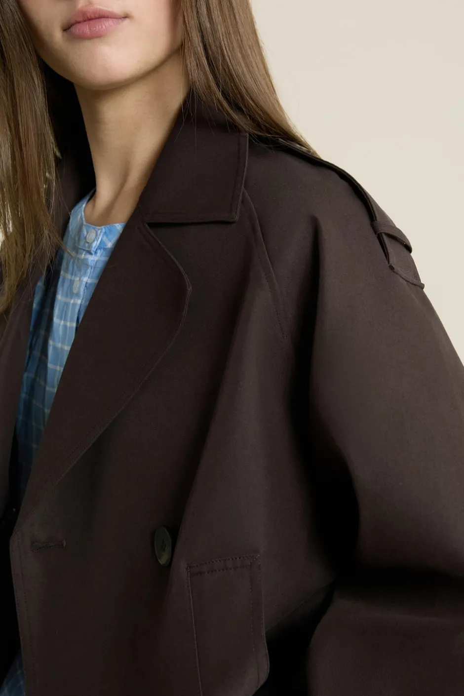 ETAM Abrigos Cortos|Gabardinas|Trench court MARRON