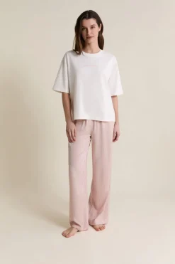 ETAM Los Pijamas Más Responsables|Partes De Arriba De Pijama|T-shirt de pyjama manches courtes en coton ECRU