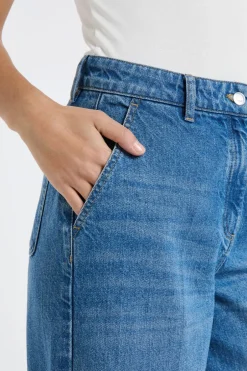 ETAM Corte Ancho|Jeans|Vaqueros anchos de algodón AZUL
