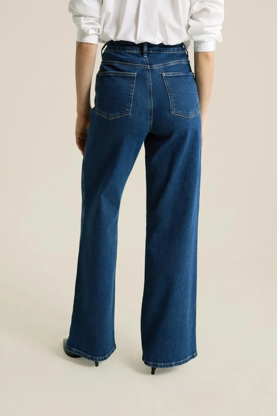 ETAM Corte Ancho|Jeans|Vaqueros rectos de algodón AZUL NOCHE
